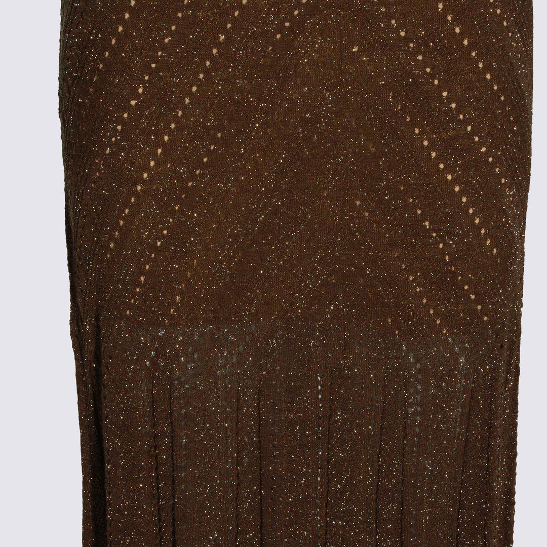 Twin-Set Dresses - COFFEE LIQUEUR LUREX | fd19f92b2d5a2135f4e98bd2612ddbb3b84edd2e