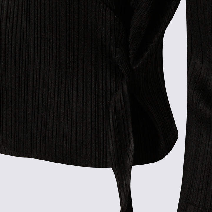 Pleats Please Issey Miyake Top - Blacks and greys | 0446902164d569b56304ffe68873cac05dcbc3f3