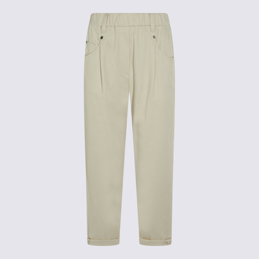 Brunello Cucinelli Trousers - LATTE D'AVENA | c92d908be0080393369f56e3b348ef41875017c9