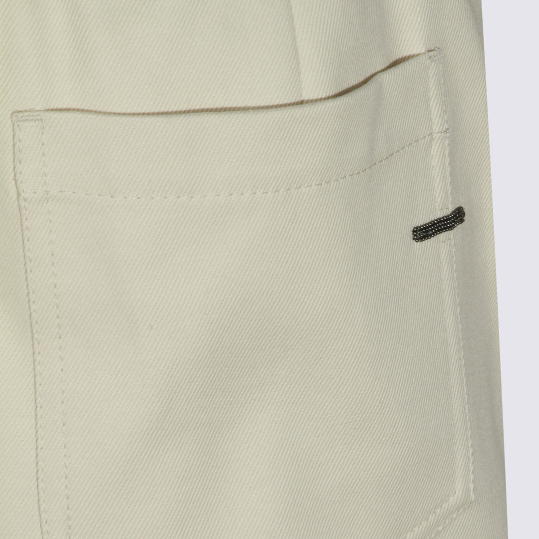 Brunello Cucinelli Trousers - LATTE D'AVENA | 5bfc20e751560b56d7576c7d29174b1177549033