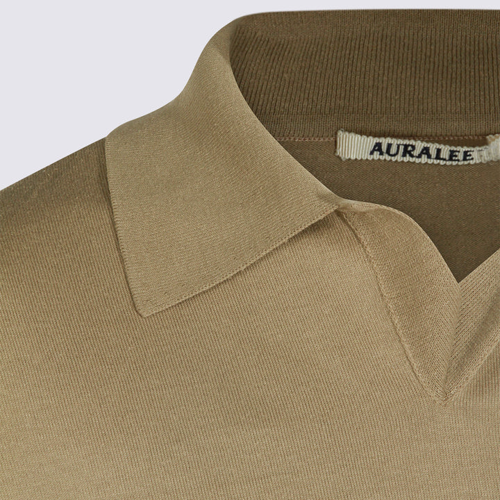 Auralee T-shirts and Polos - KHAKI BEIGE | 94a36e9563b4e4963368a41c61b61c8f4b80fdce