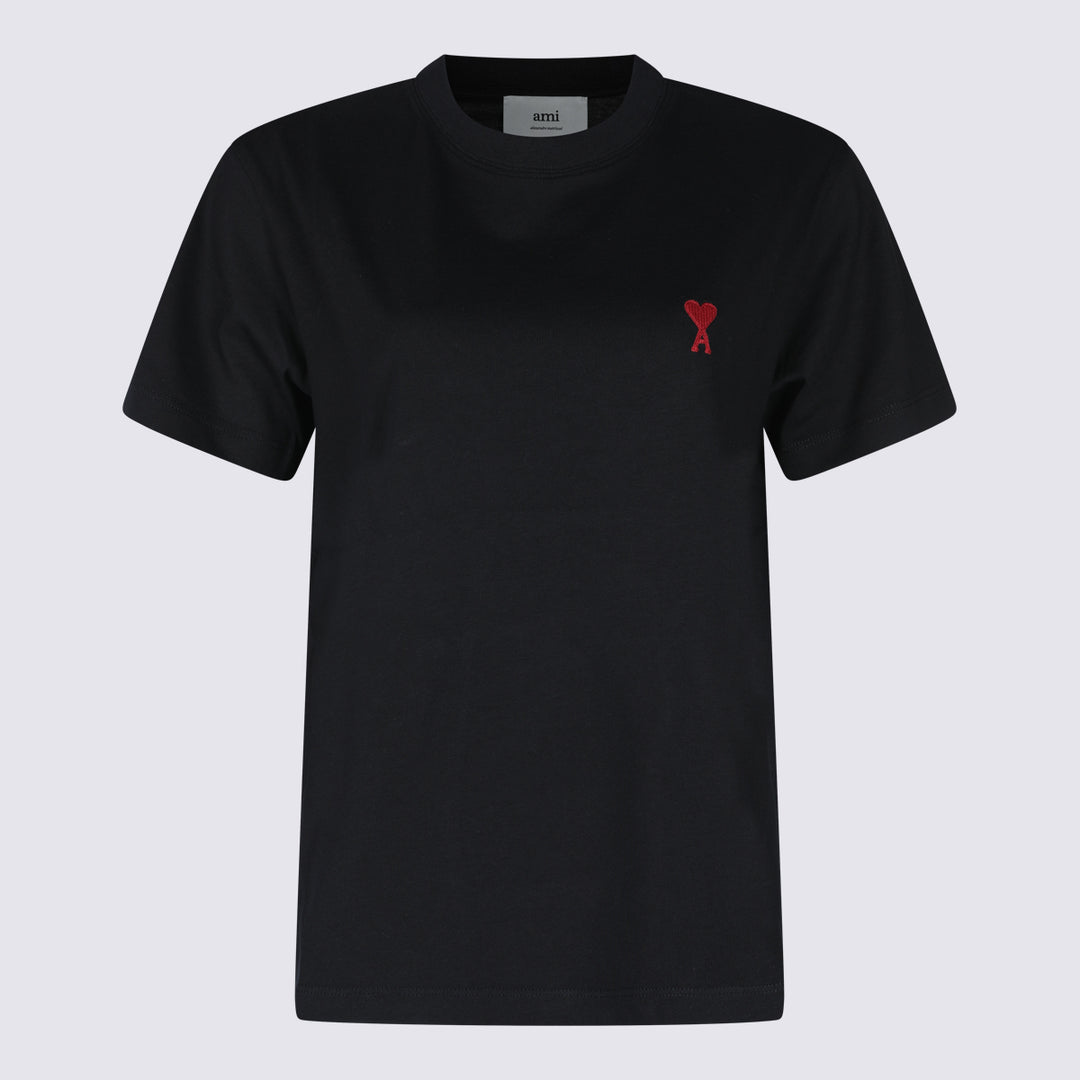 Ami Paris T-shirts and Polos - Black | 012c86c7772ff0531b9aa7ee6f2f3ceaa8b86023