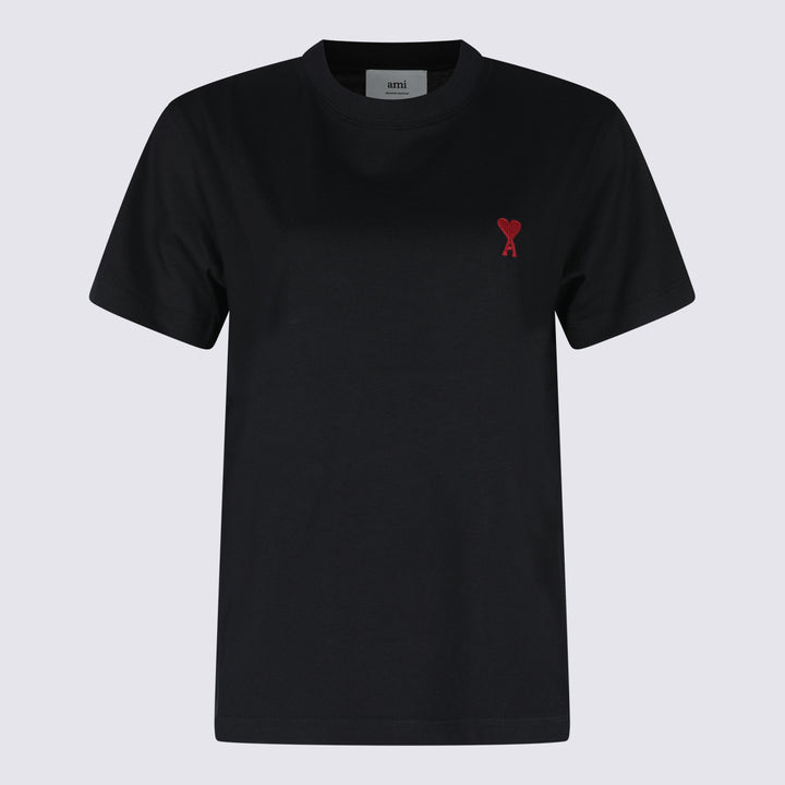 Ami Paris T-shirts and Polos - Black | 012c86c7772ff0531b9aa7ee6f2f3ceaa8b86023