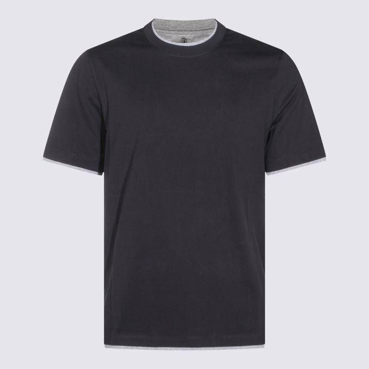 Brunello Cucinelli T-shirts and Polos - Navy | cb4db38b4db10bd21abdb453ee197d4c36e8b125