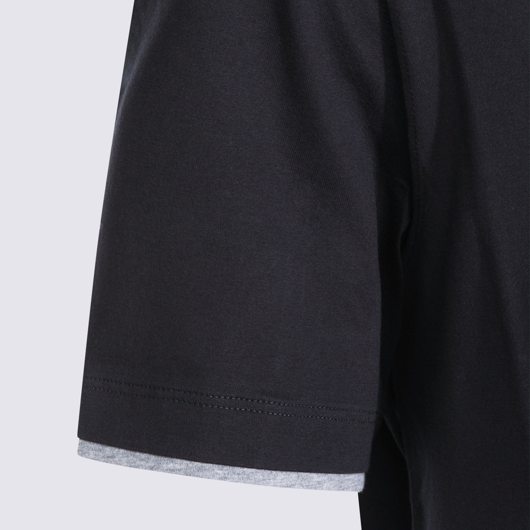 Brunello Cucinelli T-shirts and Polos - Navy | 79bce5a29db403cf7608bbc1ce4de6a08471e256