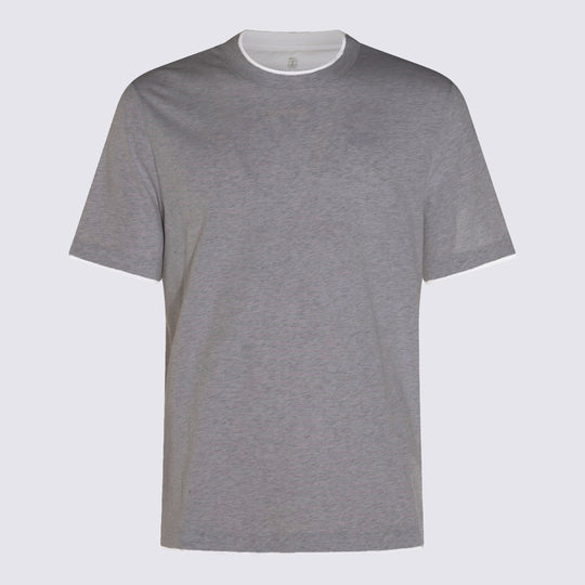 T-Shirts And Polos Grigio Medio + Off White