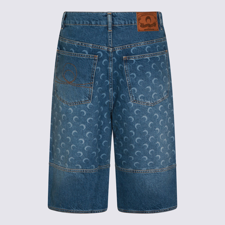 Marine Serre Shorts - Blu e verdi | 1ffd03e75345474f875b8aa892840249a40f0c10