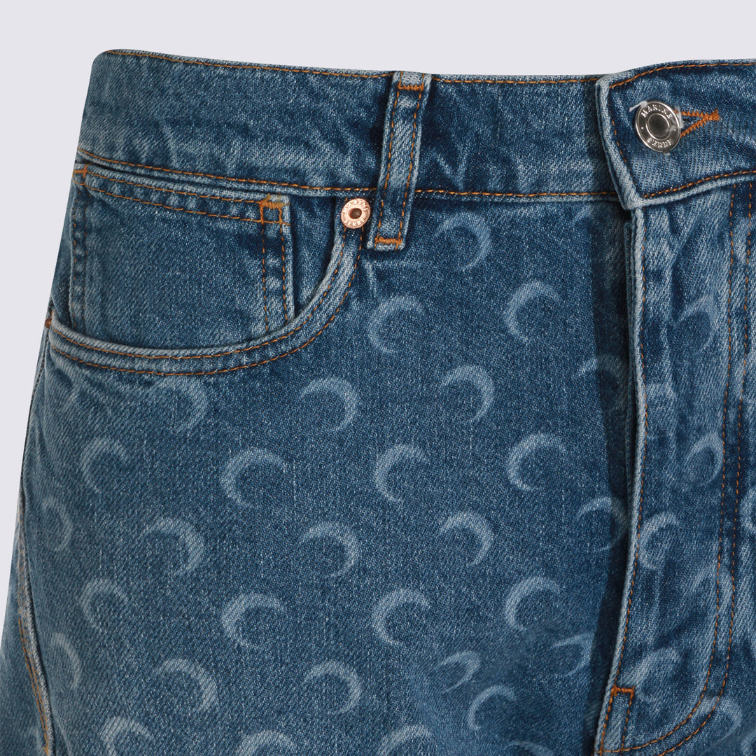 Marine Serre Shorts - Blu e verdi | cc5217e929d92e56a1430643bda161c8ca3ef2d0