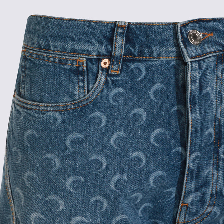 Marine Serre Shorts - Blu e verdi | cc5217e929d92e56a1430643bda161c8ca3ef2d0