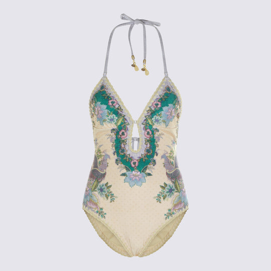 Sea Clothing Cream Scarf Floral