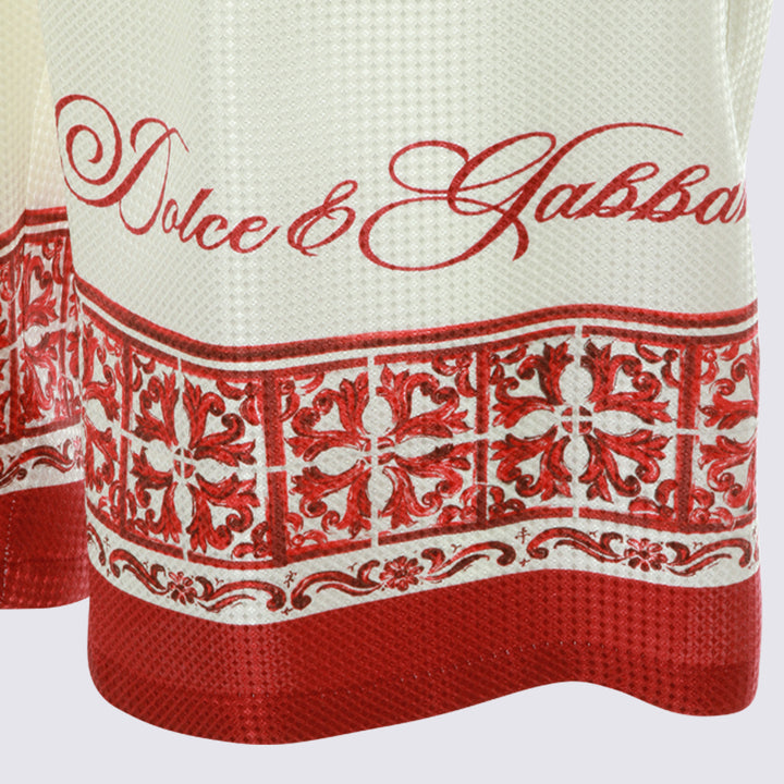 Dolce & Gabbana Shorts - RED-WHITE | 35e1c0a417345d0f40e6363ebd530c31fa01015a