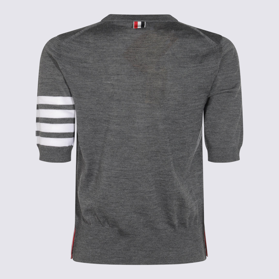 Thom Browne Sweaters - MED GREY | db9542b5413cad19596f4d06ea45ca48be7b460c