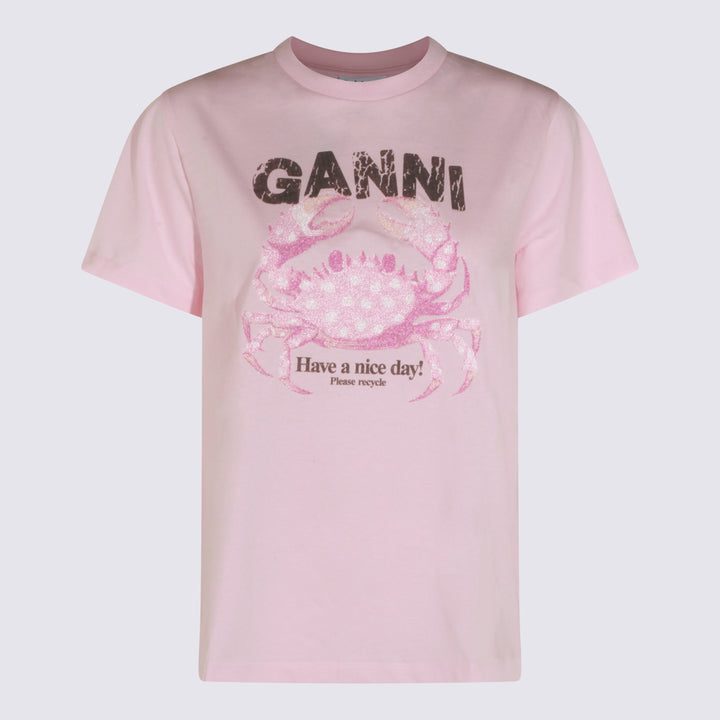 Ganni T-shirts and Polos - CHALK PINK | efc3fdc9b9834ca397697d3c3f0d5e0ec5defc75