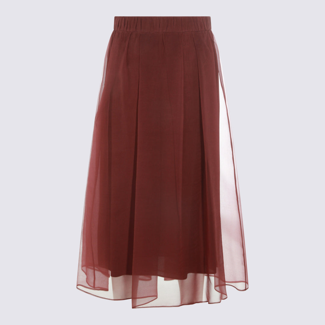 Brunello Cucinelli Skirts - CABERNET | a93eeb134a6ef666e0684337e4389c14316b7985