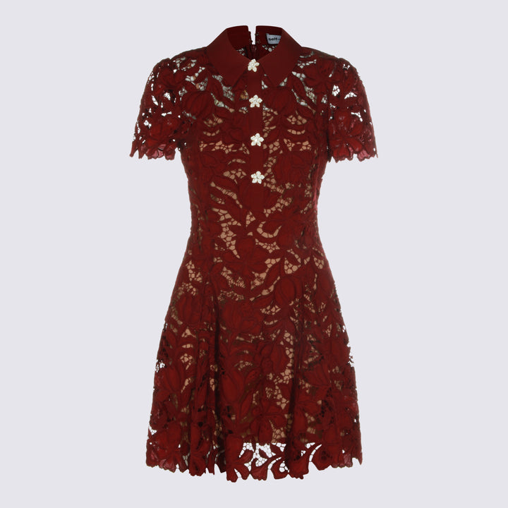 Self-Portrait Dresses - BURGUNDY | 550945329dde45c5f85b6ad2b09951d3cd813316