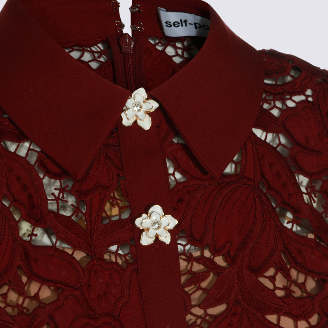 Self-Portrait Dresses - BURGUNDY | e7a332501784a0eb1d03b002f6762397e7f49e03