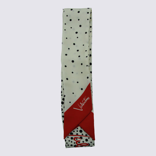 Scarfs Vaniglia-Nero-Rosso/Vaniglia