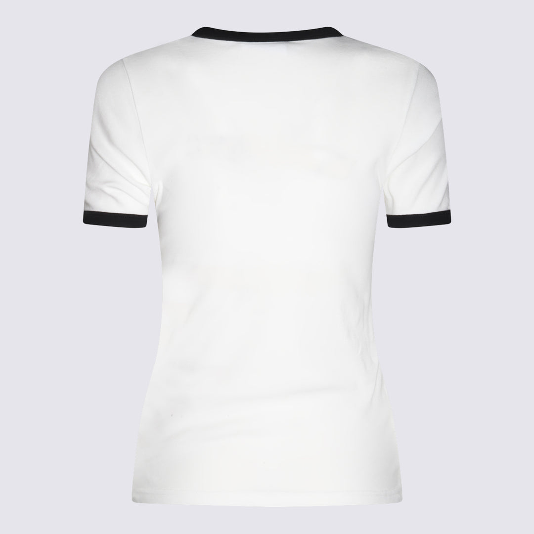 Courreges T-shirts and Polos - White/black | b013015c19ec6ecb3f662dfed251bf2e6610c016