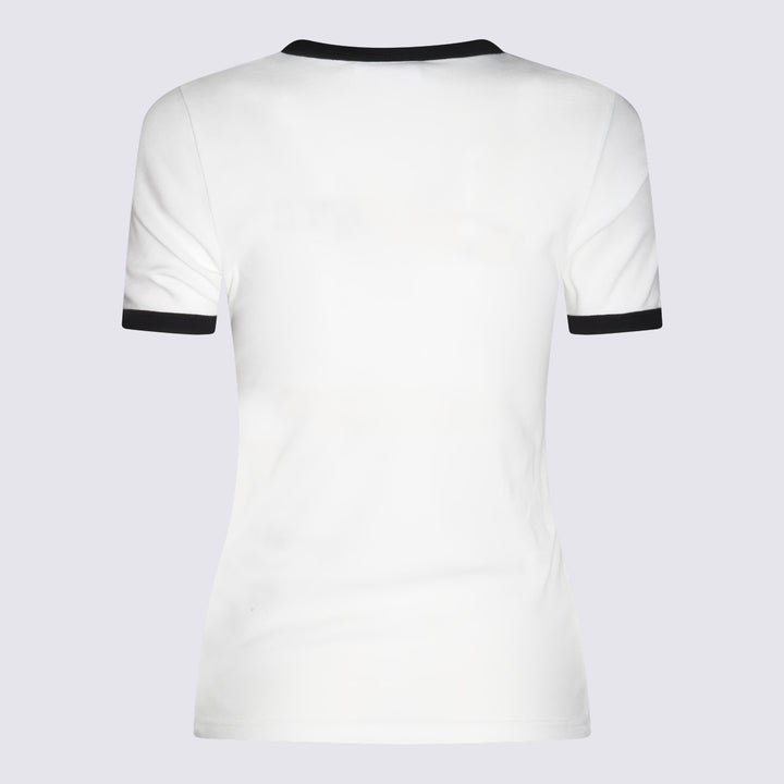Courreges T-shirts and Polos - White/black | b013015c19ec6ecb3f662dfed251bf2e6610c016
