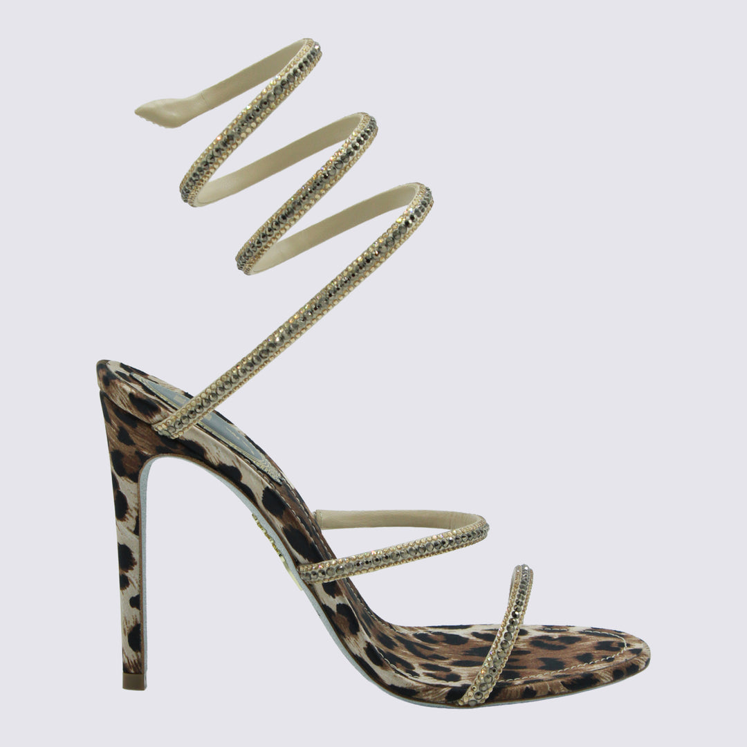 René Caovilla Sandals - LEOPARD | bc38eb6ef9e5582a79ae7fde174509d6b7fedaac