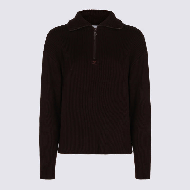 Courreges Sweaters - BURNT RED | 29d899e40663ca806863e1eaa099fe79ab516109