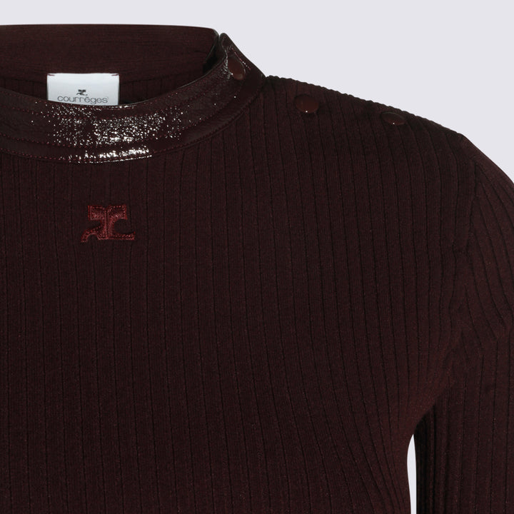 Courreges Sweaters - BURGUNDY | 8d3fe59b33ef879d177a01974cd66bef61dc8975