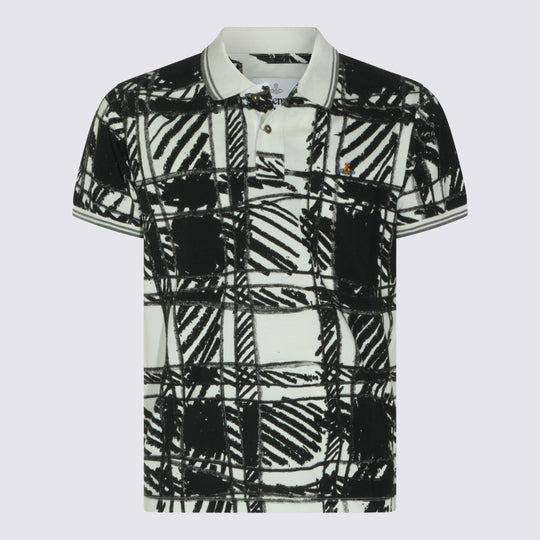 T-Shirts And Polos Black Scribble Check