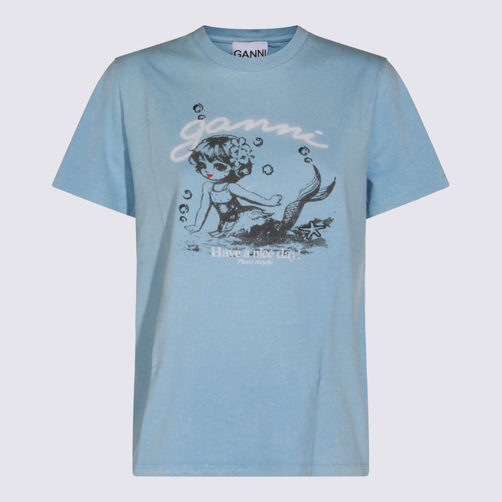 Ganni T-shirts and Polos - SOFT CHAMBRAY | e2ed08e273ea507b4a1d60319a559ba090247264