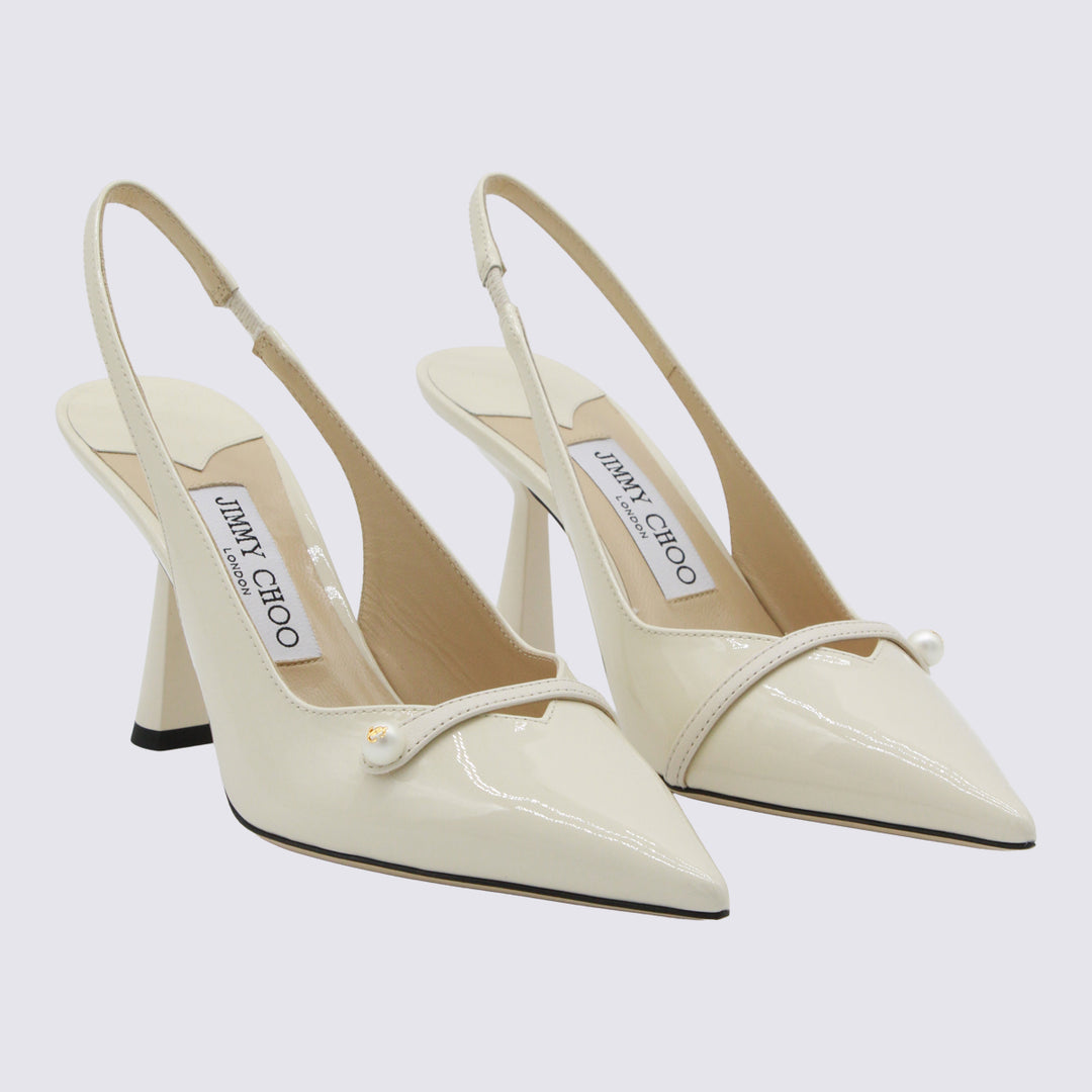 Jimmy Choo With Heel - LATTE/LATTE | 744a7ba8115a77fc6ad4699f36543ee5667c7feb