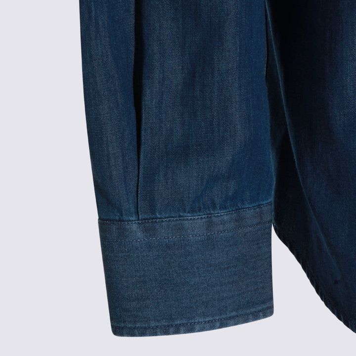 Brunello Cucinelli Shirts - Indigo | 0131ab0b7cadb9aa625eeec56cc60c31bad0214d