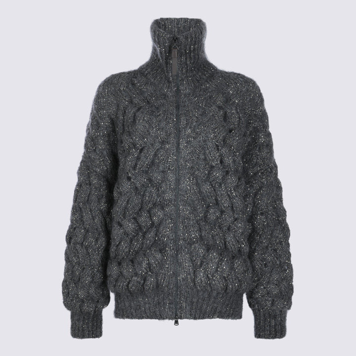 Brunello Cucinelli Sweaters - Metallici e grigi | 9e8e0232fd539ef5a8d57cd192959bb7dfdf223f