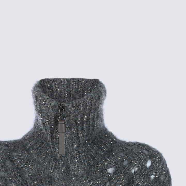 Brunello Cucinelli Sweaters - Metallici e grigi | a124e93460d9607949af3a409022d44cec01200b