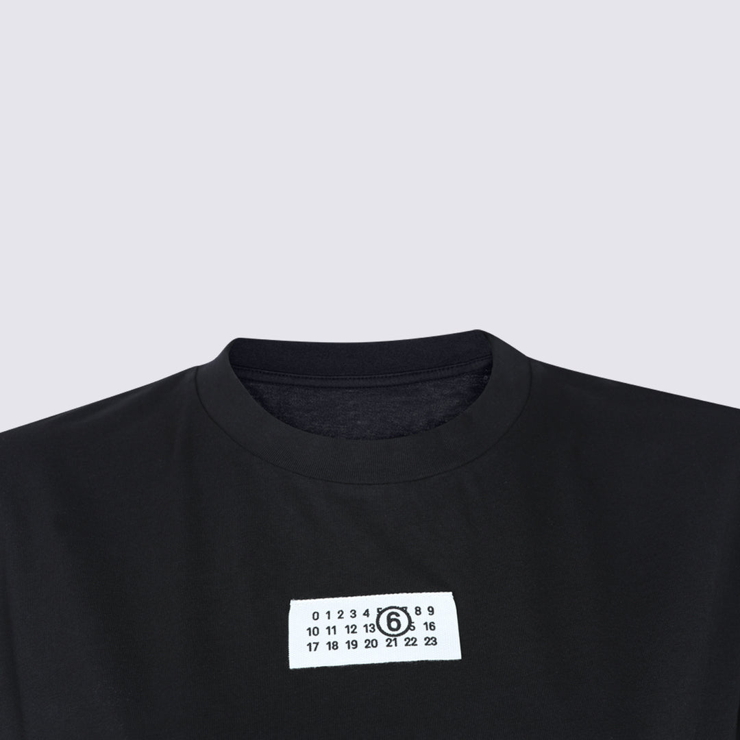 Mm6 Maison Margiela T-shirts and Polos - Black | 22d707d873231a09a6422c4b1d5e5e9229dd8425