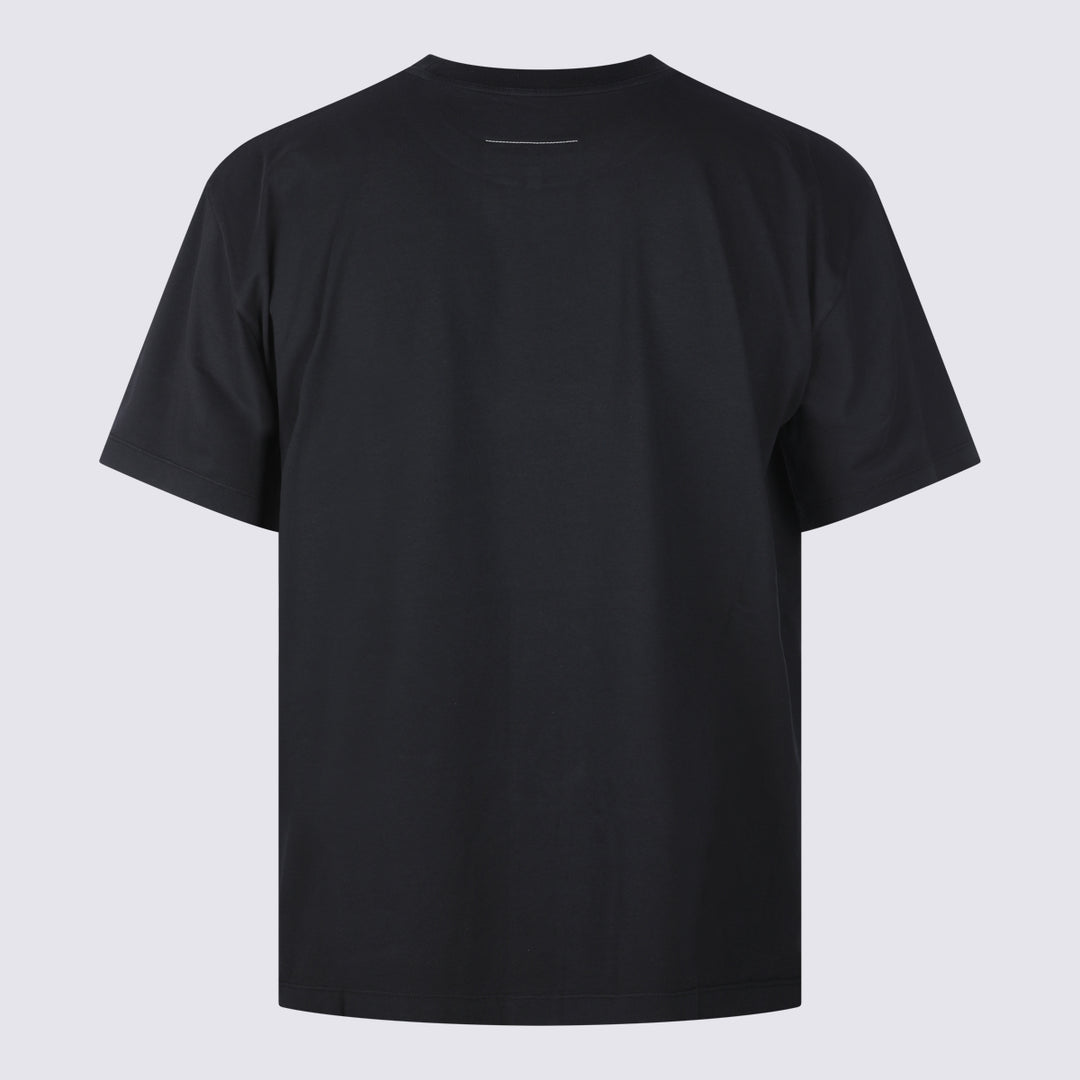 Mm6 Maison Margiela T-shirts and Polos - Black | cd4ade892390fad529edeb2245190861061bf8ab