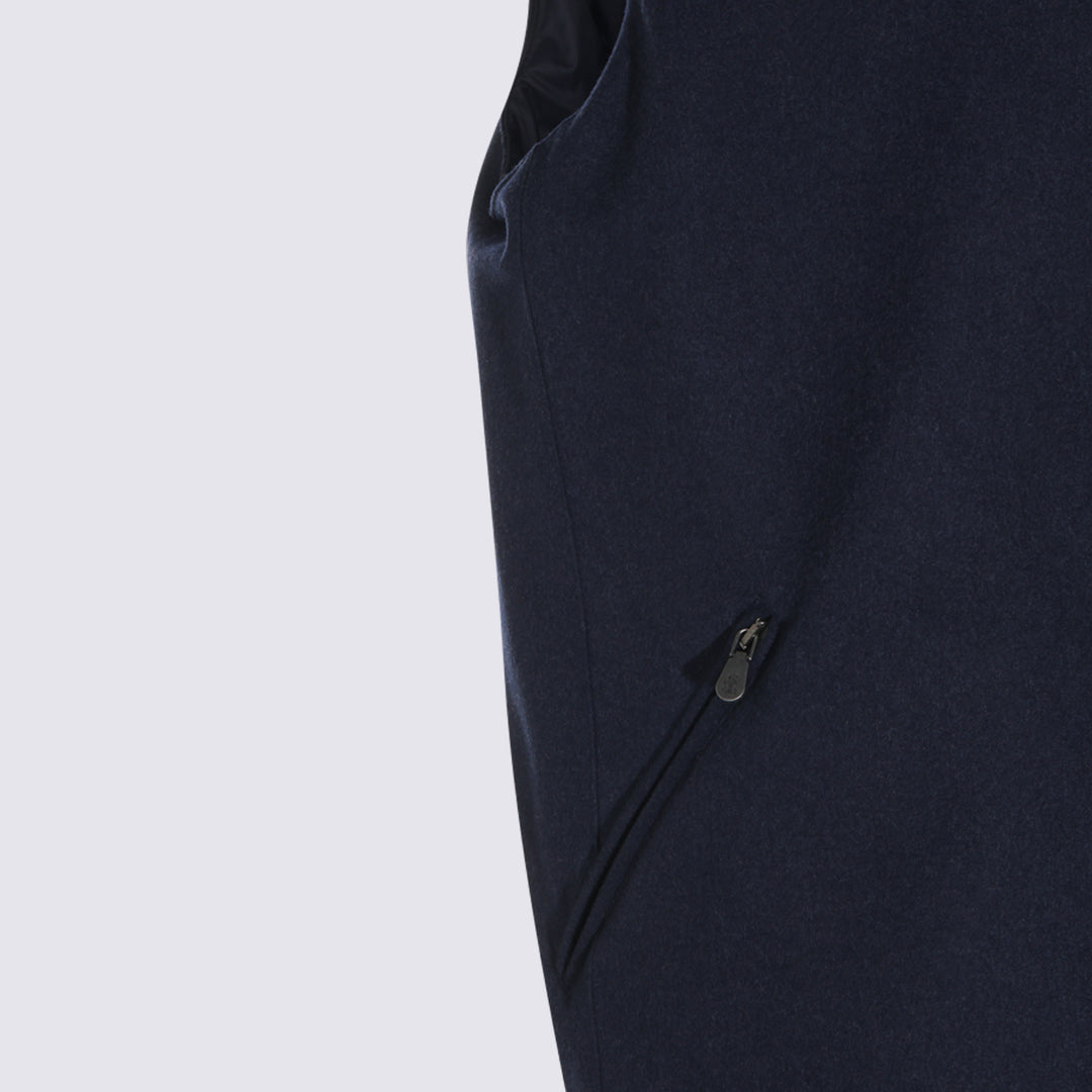 Brunello Cucinelli Coats - Navy | 79cc4f473077aabfa5023d7372794f6c747ecc0a