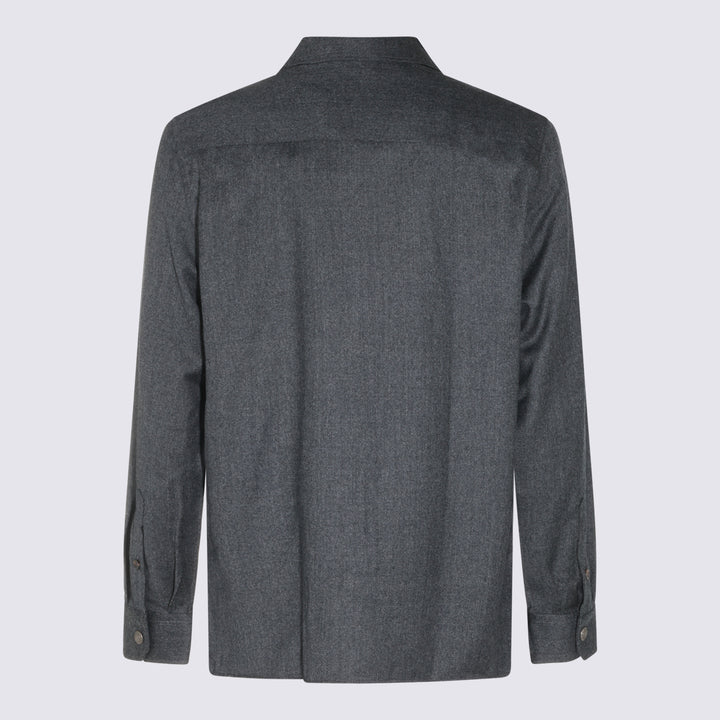 Brunello Cucinelli Shirts - Dark grey | 9a036ec8a21a7fa481a75c455359e8de3d532410