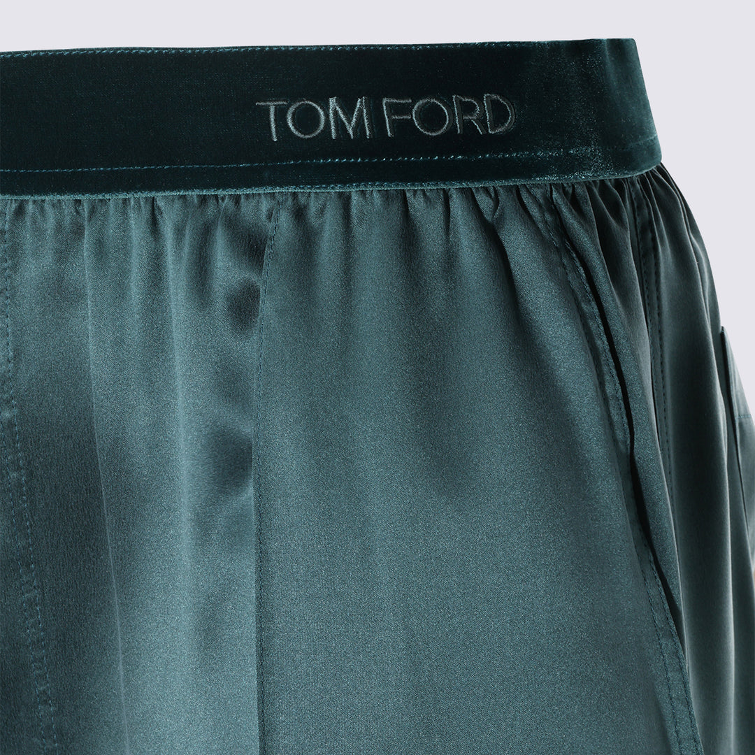 Tom Ford Trousers - TEAL | a8201dd0e178119e1ed3d272f355e6886691ea68
