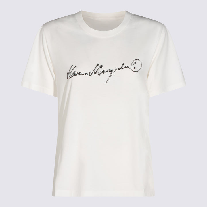 Mm6 Maison Margiela T-shirts and Polos - White | 12db01f4540709dbfbf7ff66a622a64c8fd343e4