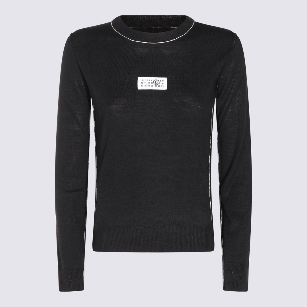 Mm6 Maison Margiela Sweaters - Black | 121765ac9ff775787e9ef0bbbb3fd4838e980df7