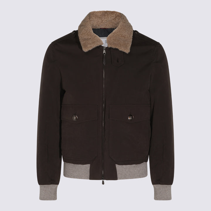 Brunello Cucinelli Coats - Brown | c113adcdd54de52ee7e2a851e90a7af67fcb6ff6