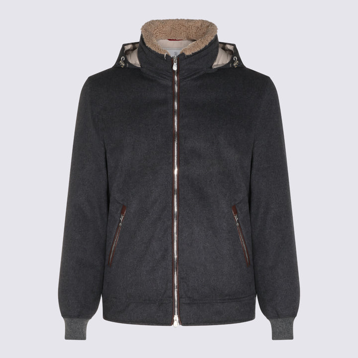 Brunello Cucinelli Coats - Dark grey | e10e6126979ab2d68dc2255282b61027d1af7c60