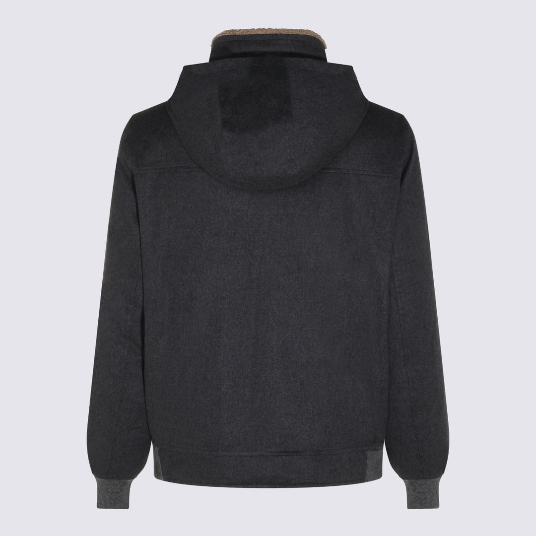 Brunello Cucinelli Coats - Dark grey | 20f31b091876e6fd657d04b7b4b7fc05bd0d9db5