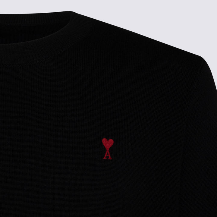 Ami Paris Sweaters - NOIR/ROUGE | 0aa80cf56e621ba826dfbdfcf6335c89889909ca