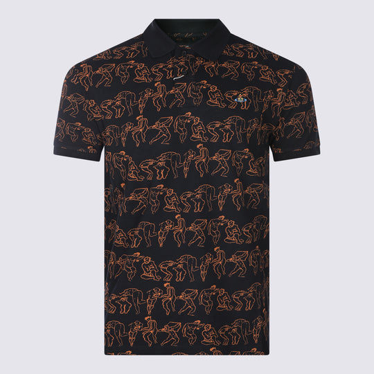 T-Shirts And Polos Black/Orange