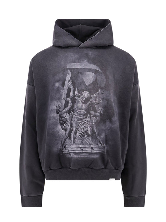 Cotton Sweatshirt With Frontal Graphic Print