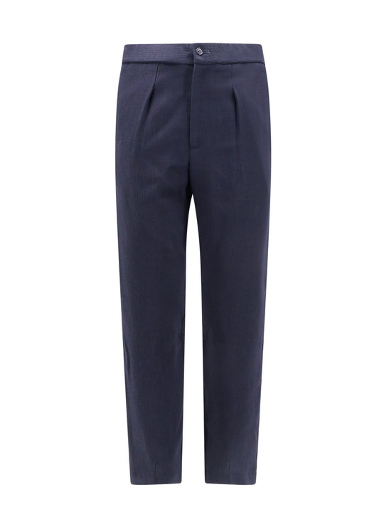 Virgin Wool And Viscose Ribbed Trouser