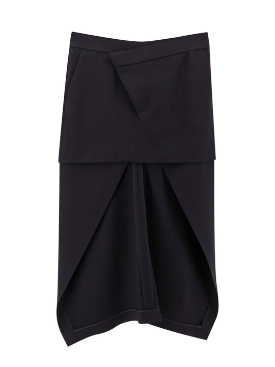 Asymmetric Wool Skirt