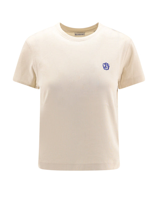 Cotton T-Shirt With Frontal Embroidery
