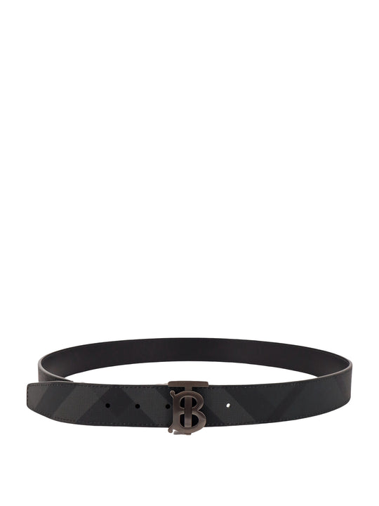 Coated Canvas And Leather Belt