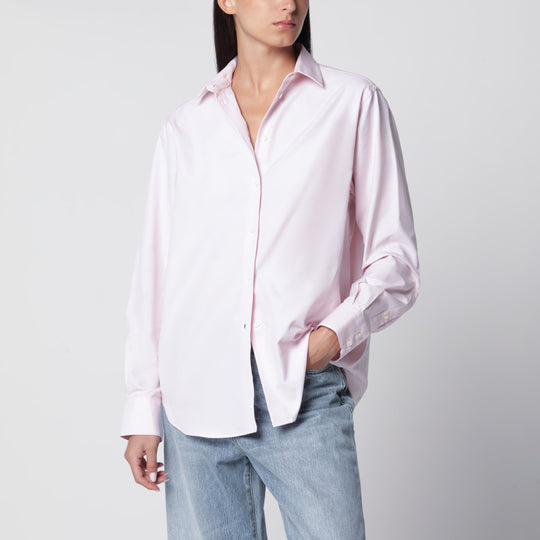 Pink Cotton Button-Down Shirt